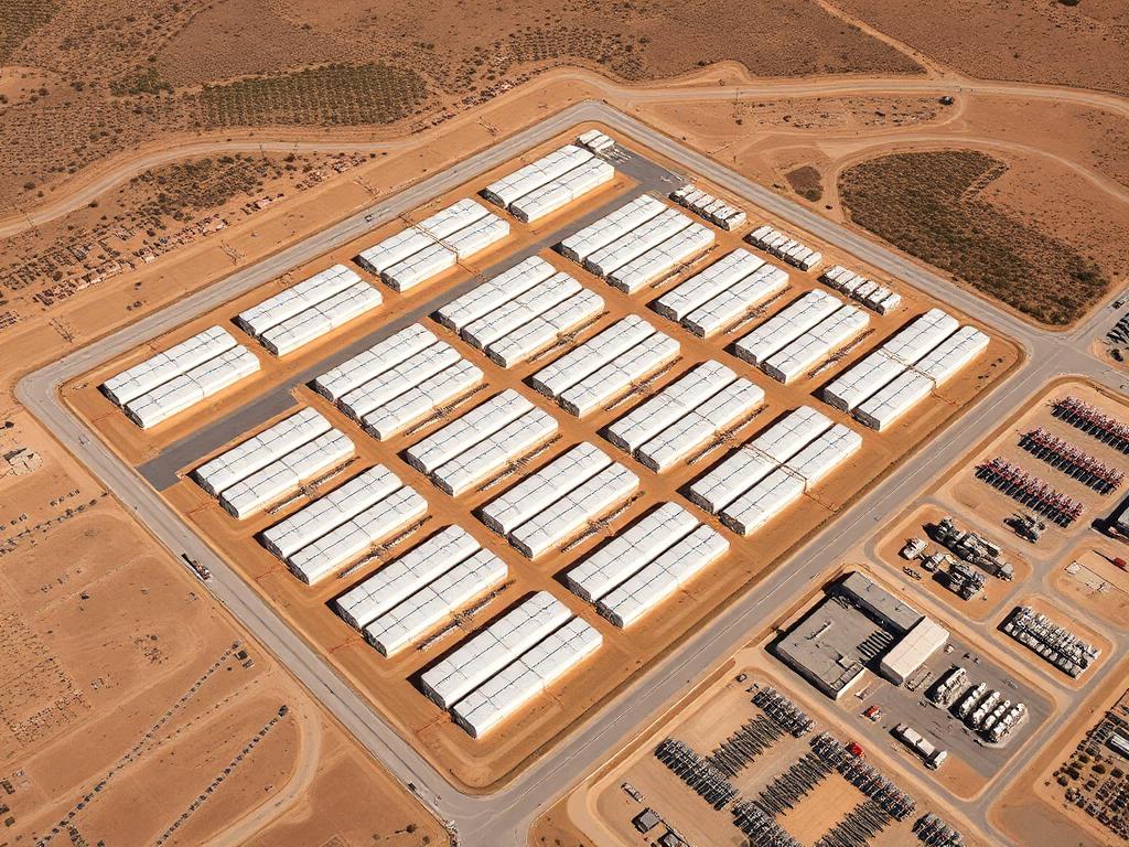 Satellite view of the same West Texas site today